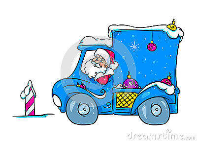 Санта в машине