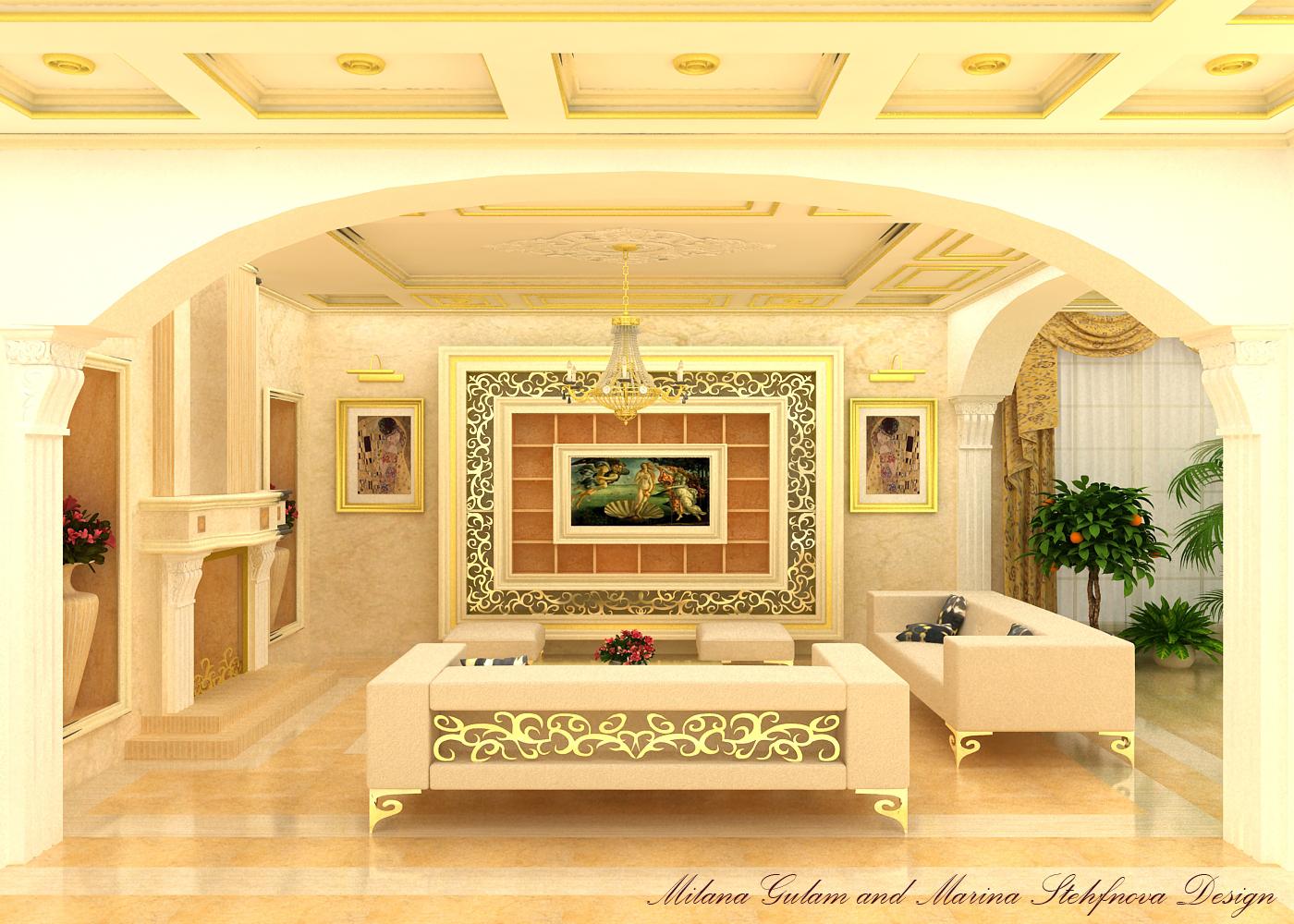 Дизайн интерьера загородного дома "Ажурная классика"