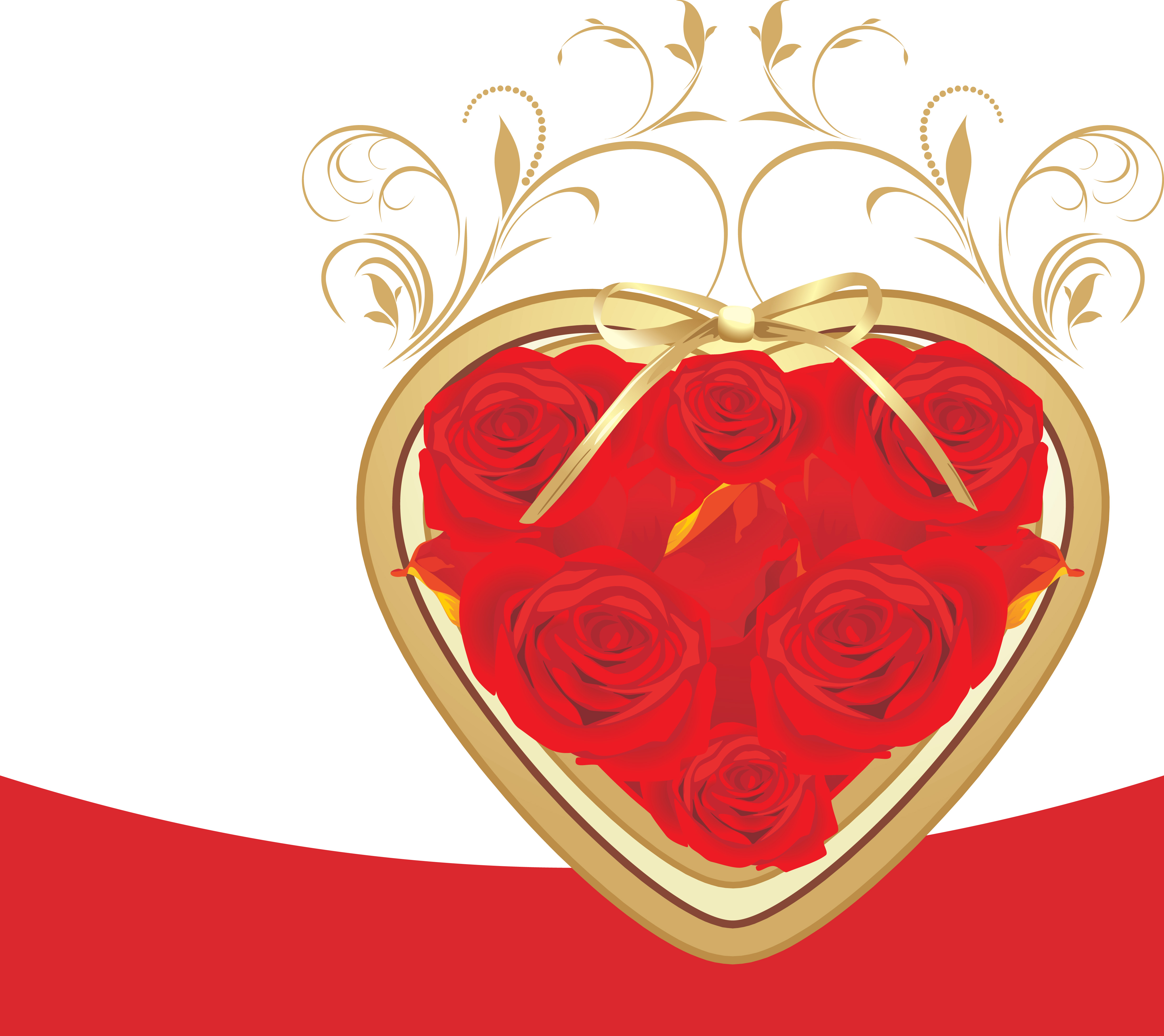 Сердечко из розочек