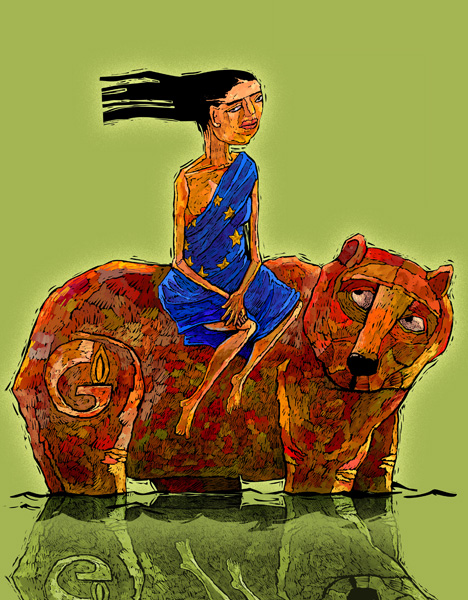 "Похищение Европы"-обложка журнала Businesweek (2007)