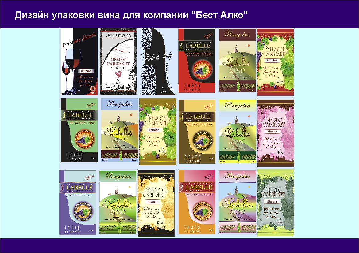 Дизайн упаковки для компании "Бест Алко"