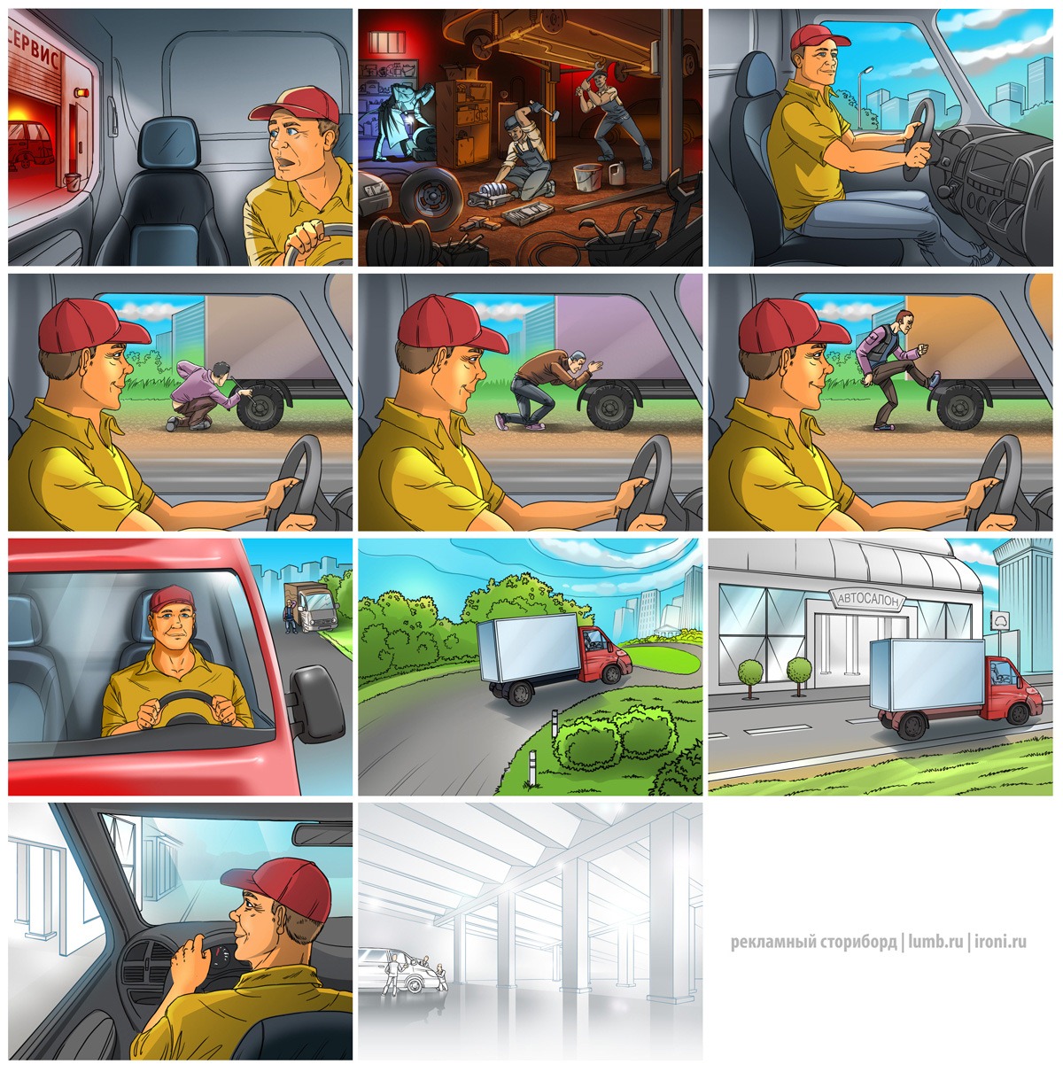 Сториборд "Фиат Дукато"