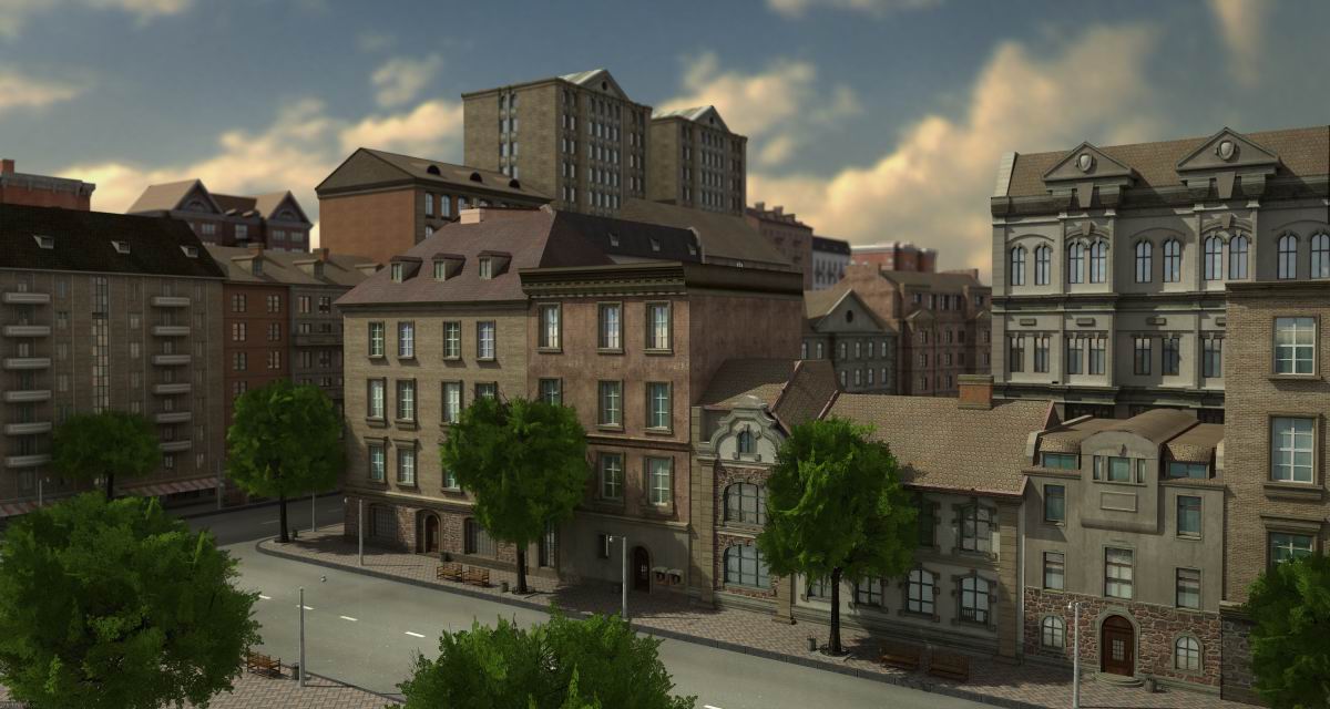 утро в городе