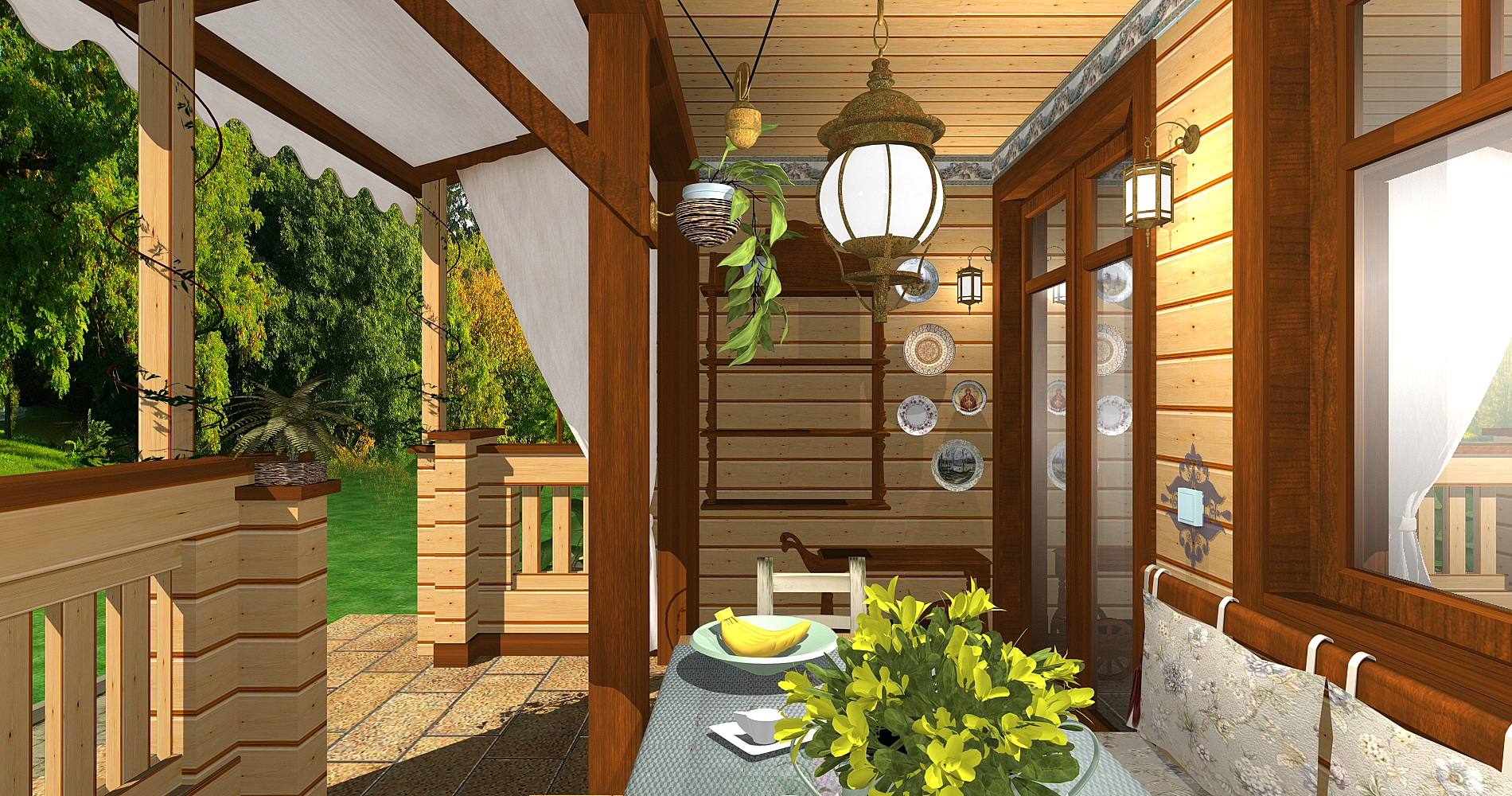 Загородный дом. Терраса.