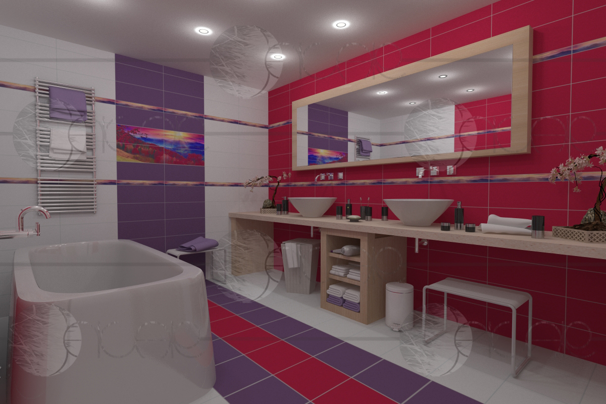 Визуализация ванной комнаты для сайта керамической плитки - 2