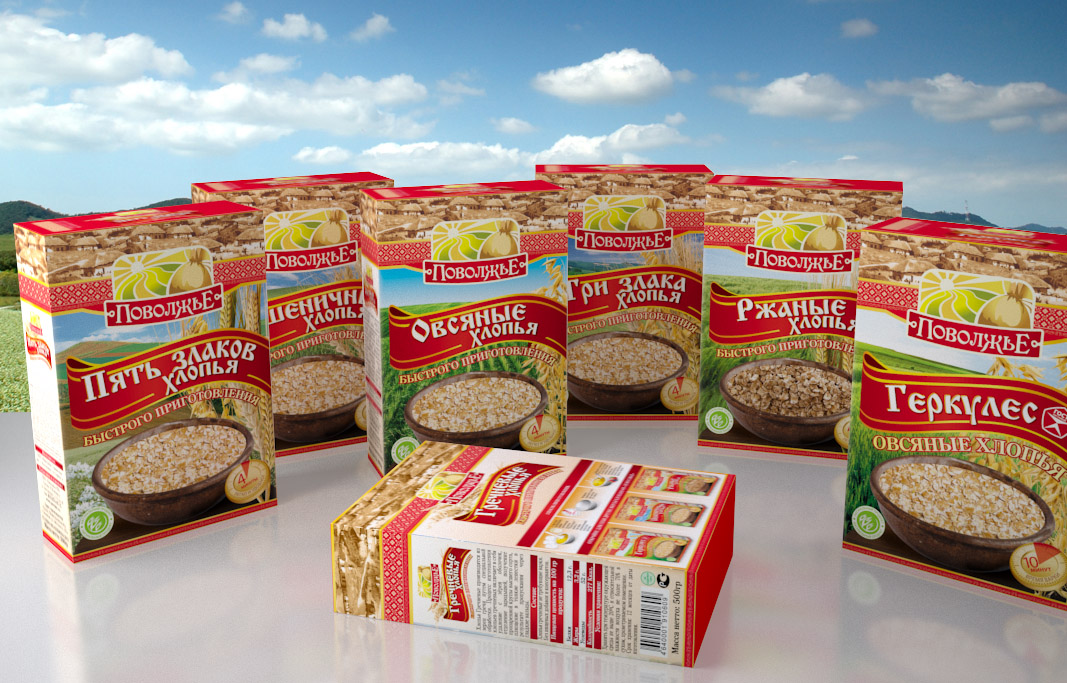 Серия хлопьев "Поволжье" быстрого приготовления (Нижний Новг