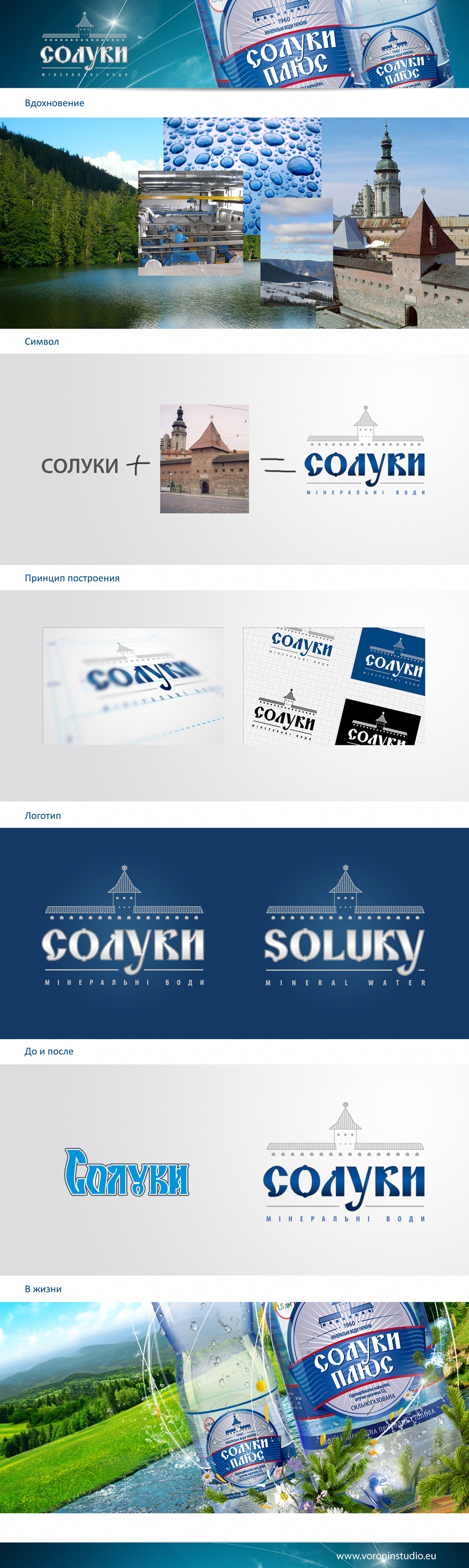 Логотип для линейки минеральных вод «Солуки»