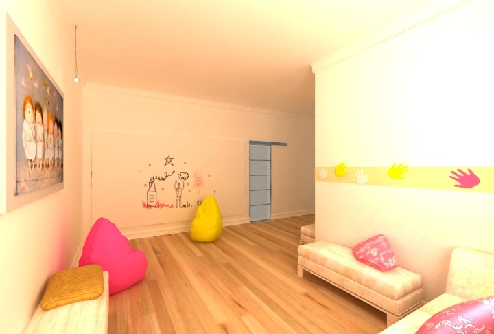 Дизайн проект холла ожидания врача в детской поликлинике(в разработке)