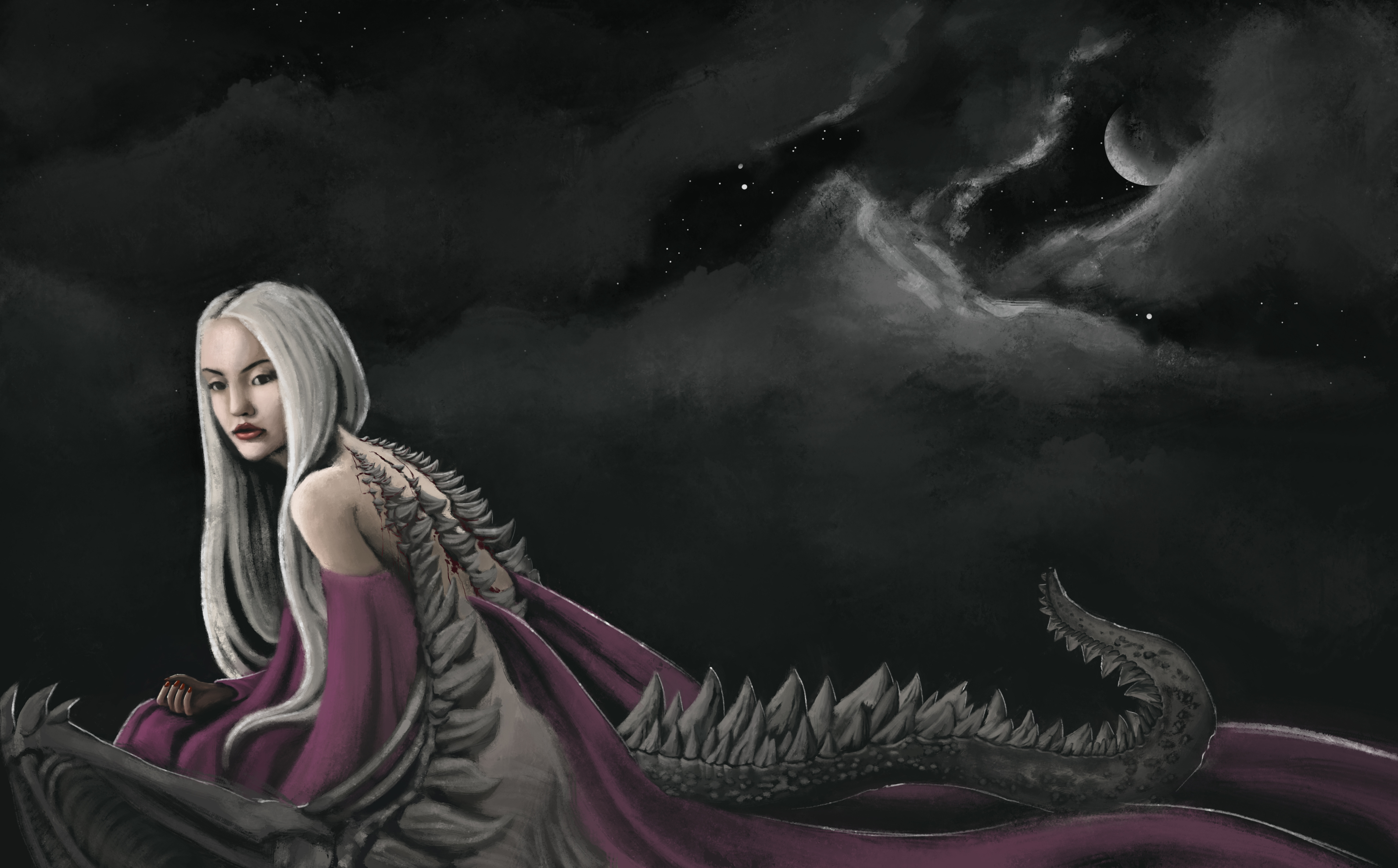 девушка дракон