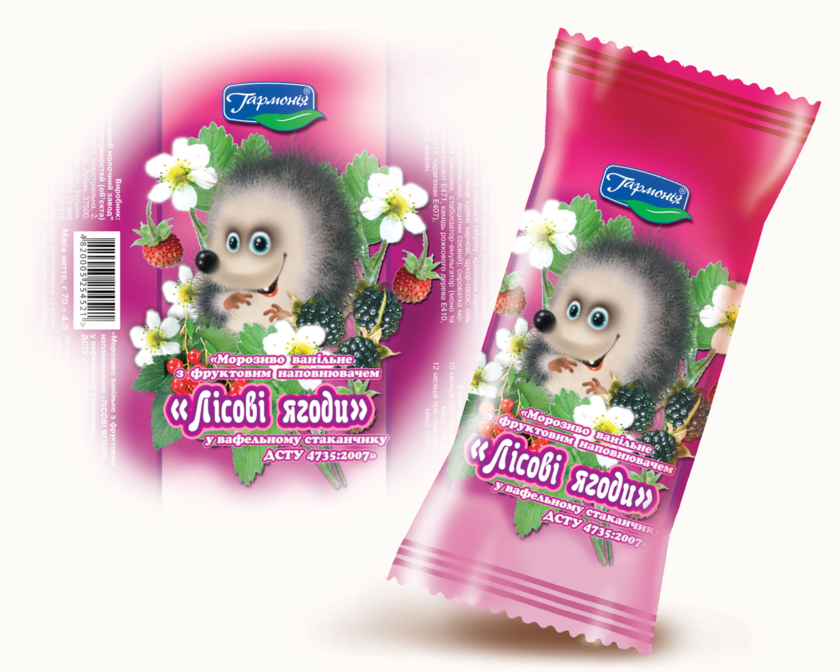 Морозиво з фруктовим наповнювачем "Лісові ягоди" ГАРМОНІЯ тм